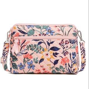 Vera Bradley Triple Compartment Crossbody - Paradise Coral NWT